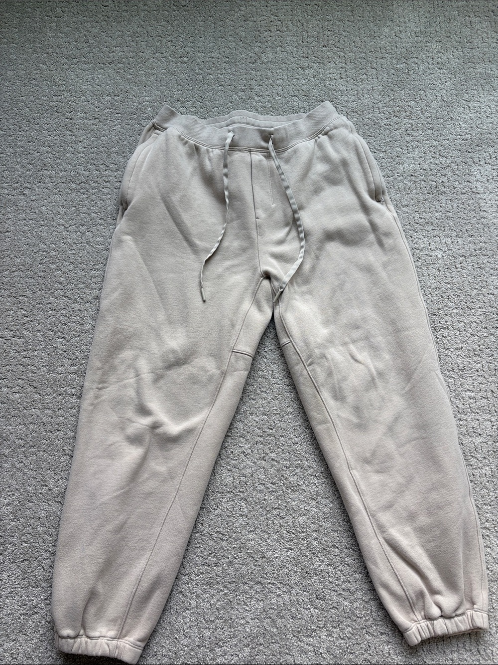 Men's Lululemon Drawstring Jogger Sweatpants - Light Beige